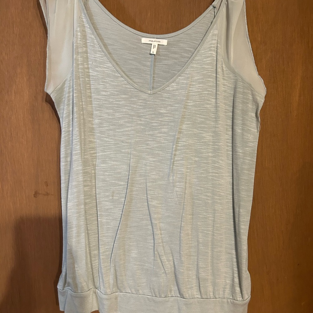 Women's Light Green Sleeveless Top